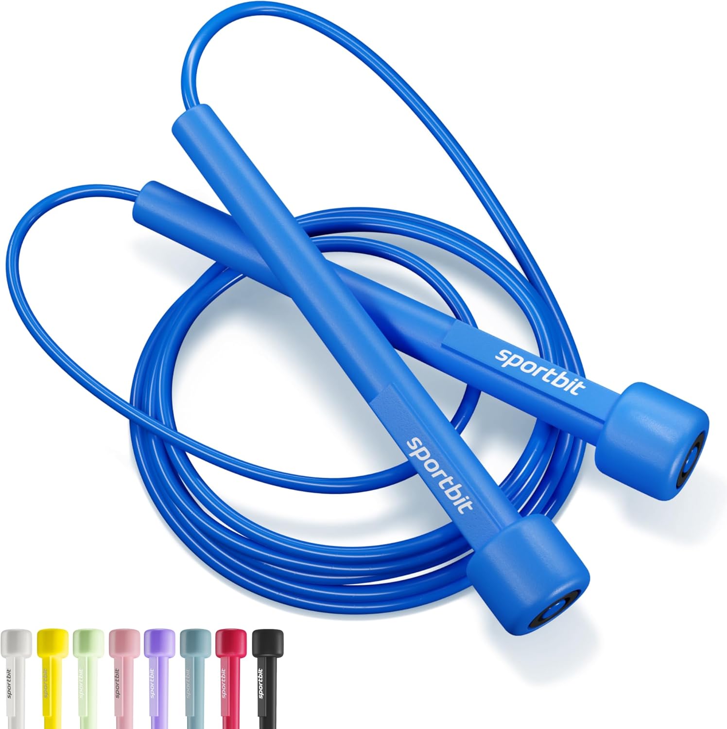 SPORTBIT Adjustable Jump Rope for Fitness and Exercise – Skipping Rope for Cardio, Boxing, and Weight Loss – Speed Rope perfect for Men & Women