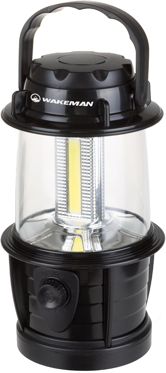 Wakeman Adjustable LED COB Outdoor Camping Lantern Flashlight with Dimmer Switch for Hiking