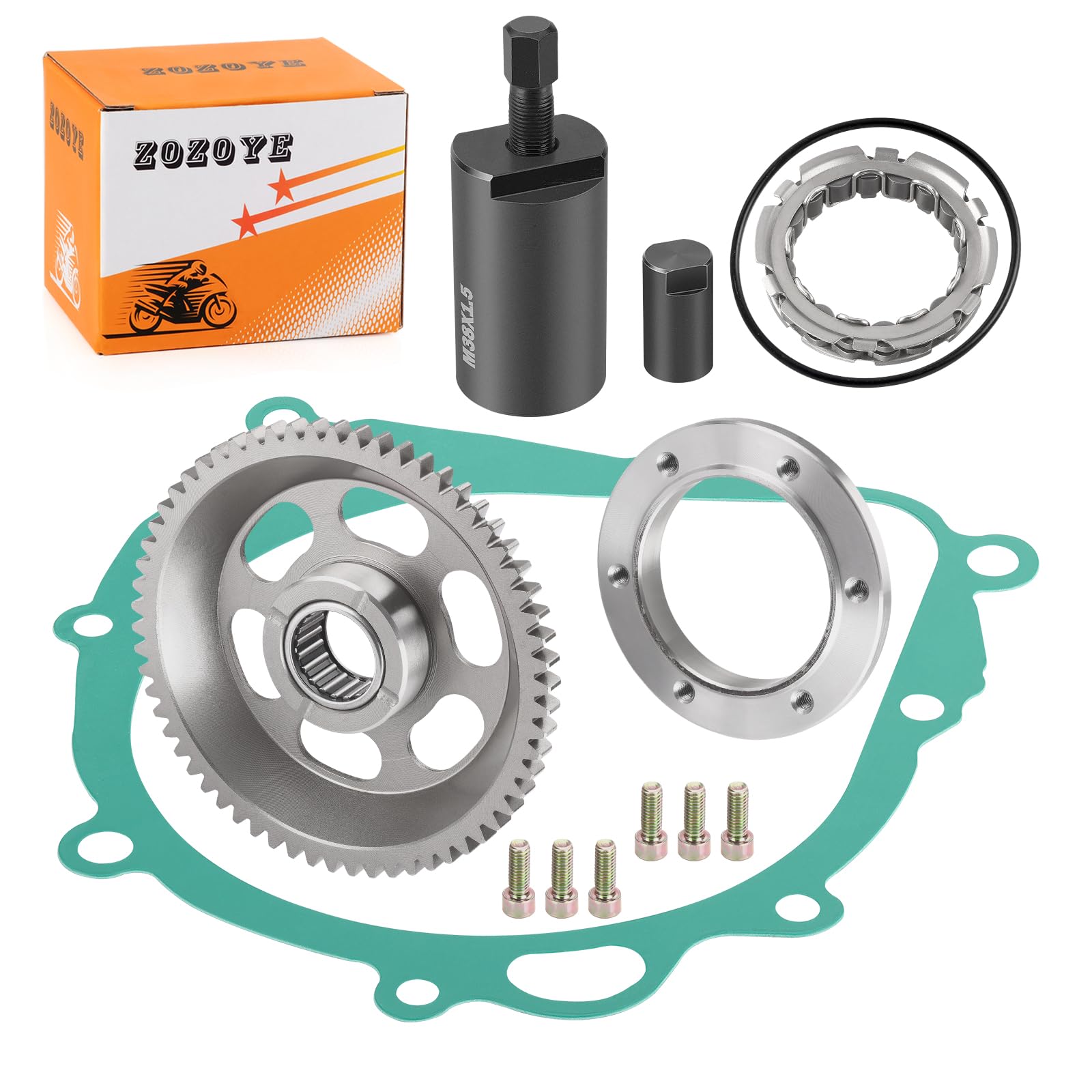 Amazon.com: Starter Clutch One Way Bearing and Gear Idler Kit