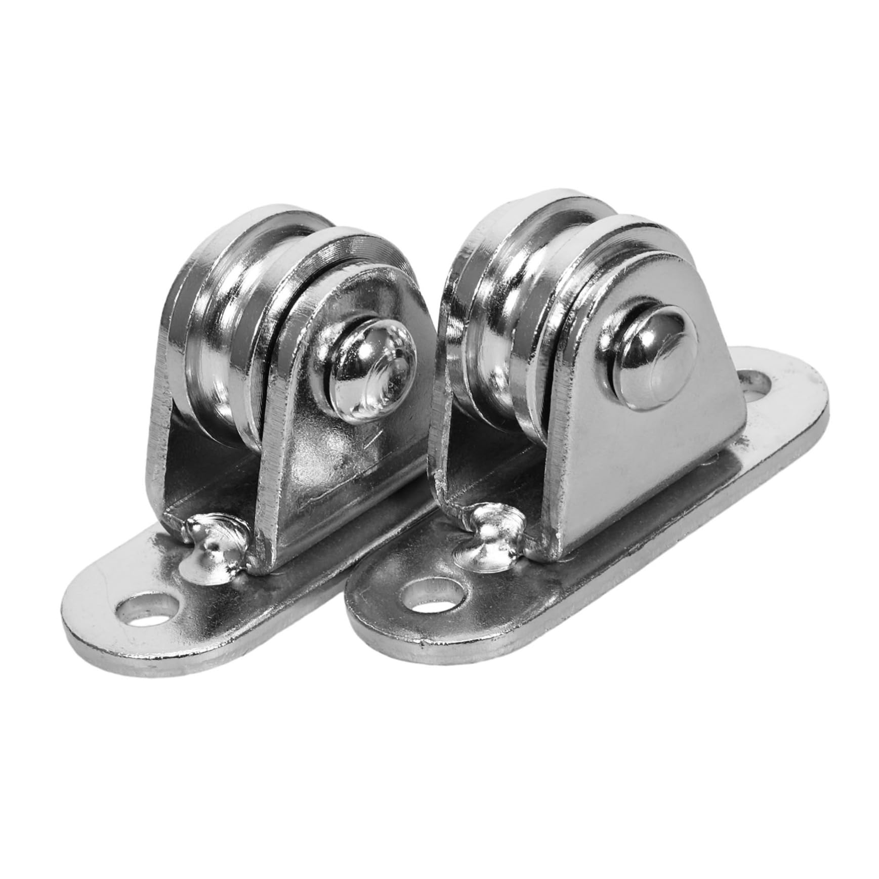 OSOLADY 2 Sets Pulley Block Ceiling Pulley for Garage Ceiling Mount Pulley for a Hanging Lamp Cable Pulley Ceiling Pulley Mount Pulley Wheel Ball Bearing Rollers Stainless Steel Silver