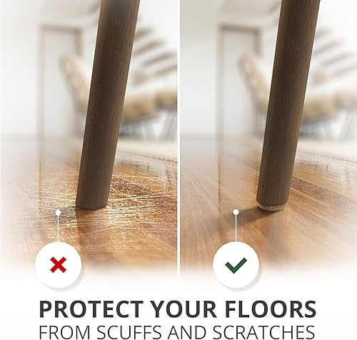 Miniatura 75 de Almohadillas de fieltro protectoras para muebles de X-PROTECTOR - 48 almohadillas de fieltro, protectores de suelo de madera o suelos duros