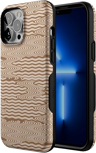 Miniatura 2 de Casely Funda compatible con iPhone 13 Pro Max  Mocha Ripple  Brown Waves  Compatible con MagSafe