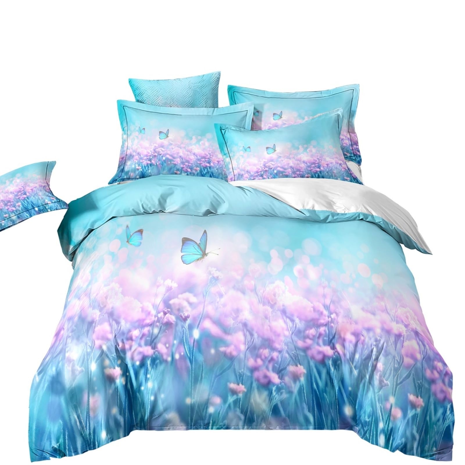 Super King Size Duvet Cover Sets Purple Sky Blue Super King Bedding