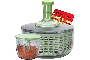 Brieftons Multi-Functional Salad Spinner and Chopper: Salad Preparation Made Easy