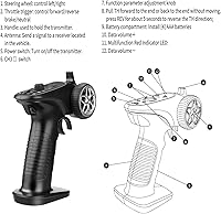 Vista 6 de GoolRC Transmisor y receptor RC GA-4H-TX, transmisor de control remoto de 2.4 GHz con receptor de 4 canales Combo para 1/8 1/10 1/16 1/32 RC coche