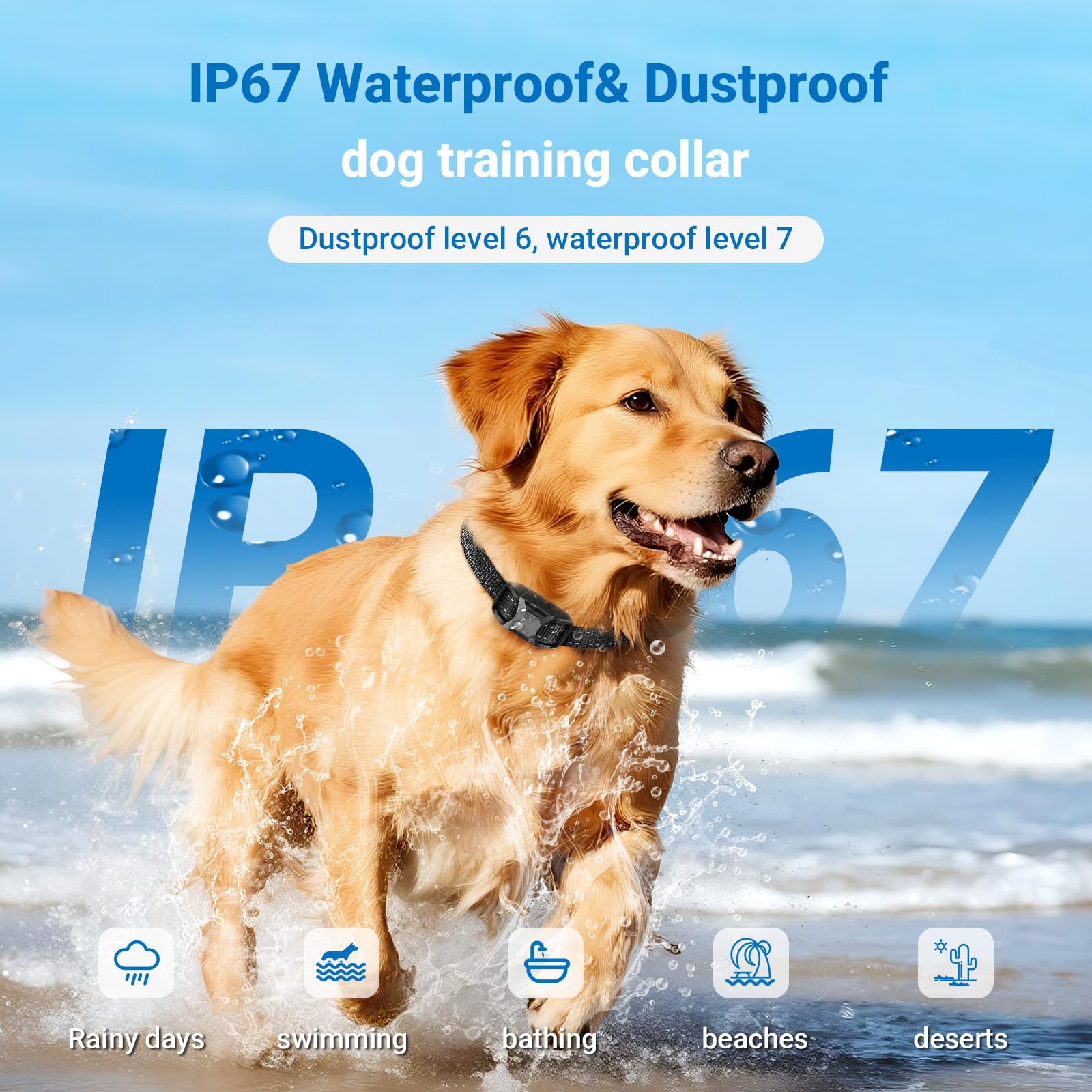 Dog Shock Collar with Remote Control,2000FT Range Dog Training Collar with 4 Training Modes,IP67 Waterproof Dog Bark Collar for Small Medium and Large Dogs - image 4