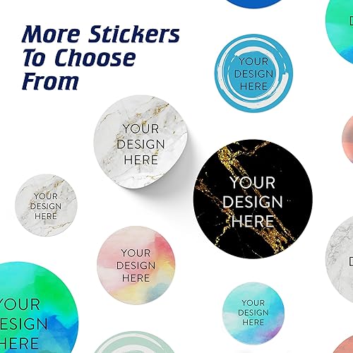 Vista 835 de DayStar Custom Signs & Design - 100 adhesivos de vinilo personalizables, con texto, imagen, diseño y logotipo; adhesivos para logotipo de embalaje