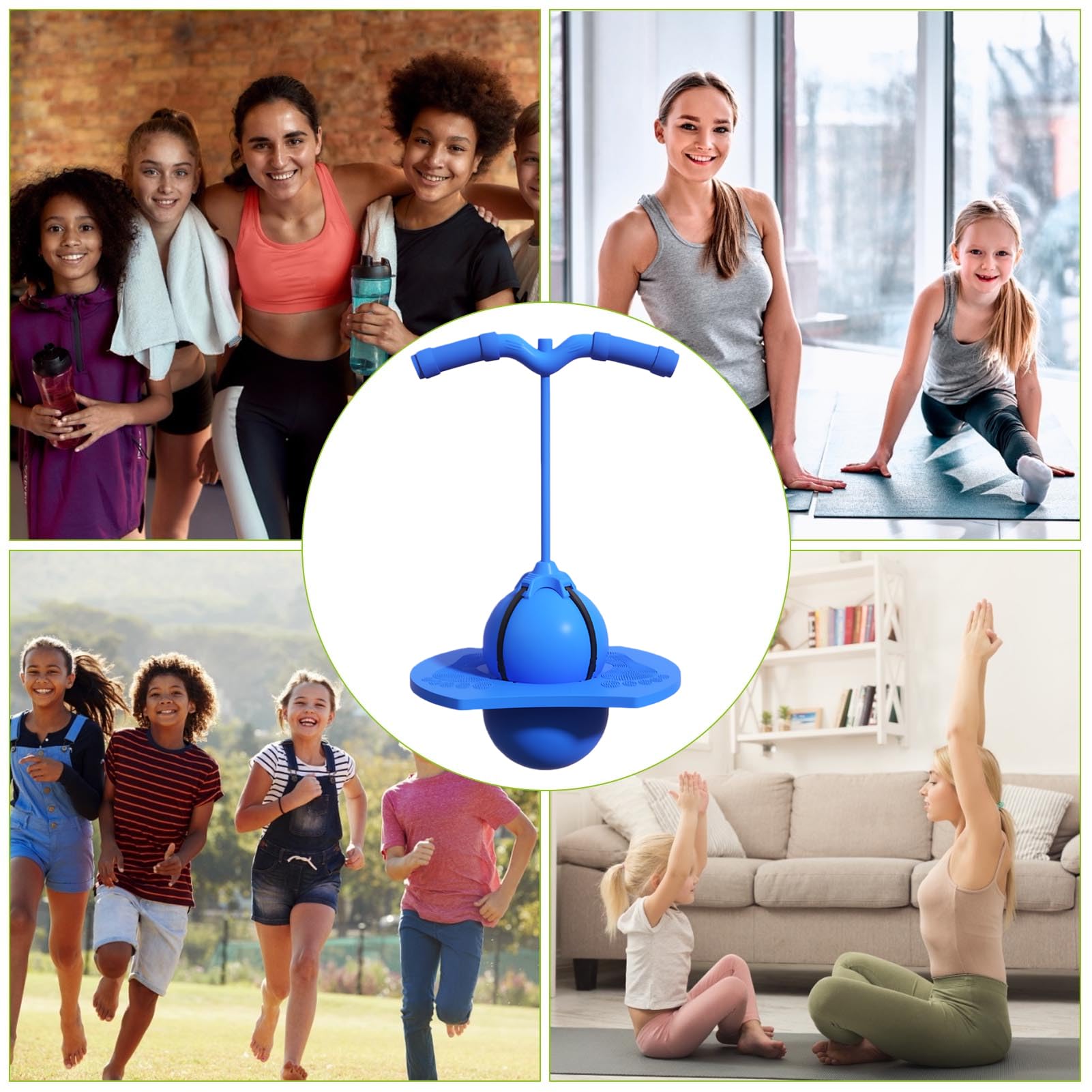 Générique Balance Jumping Ball with Handle, High Jump Toy,Trick Board Bouncing Ball,Anti-Slip,Balance Training Tool,Adults Load-Bearing Capacity,for Boys & Girls