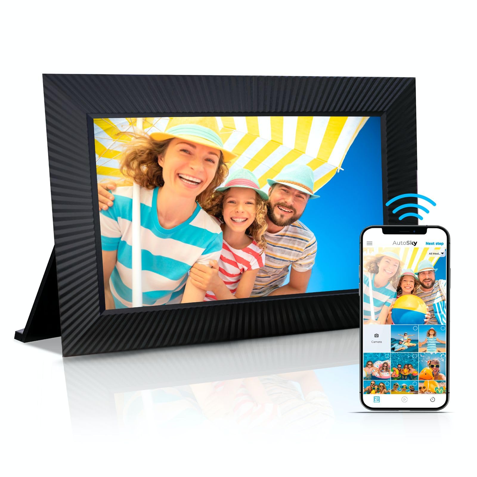 Buy AutoSkyDigital Picture Frame for Videos and Photos with WiFi Upload