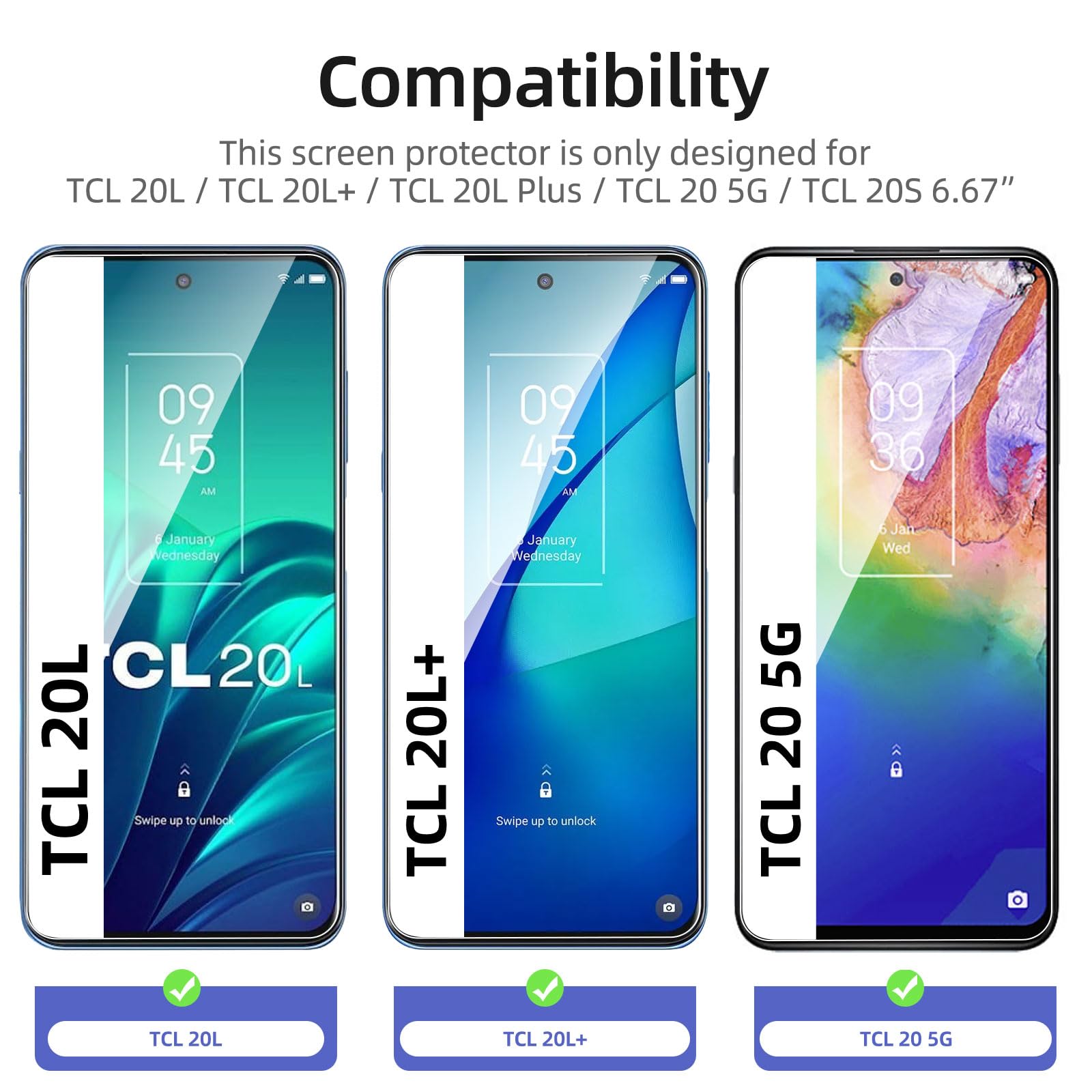 Pack 2X Pellicola Salvaschermo Per TCL 20 R 5G, Vetro Temperato, Di Qualità Premium - Foto 2