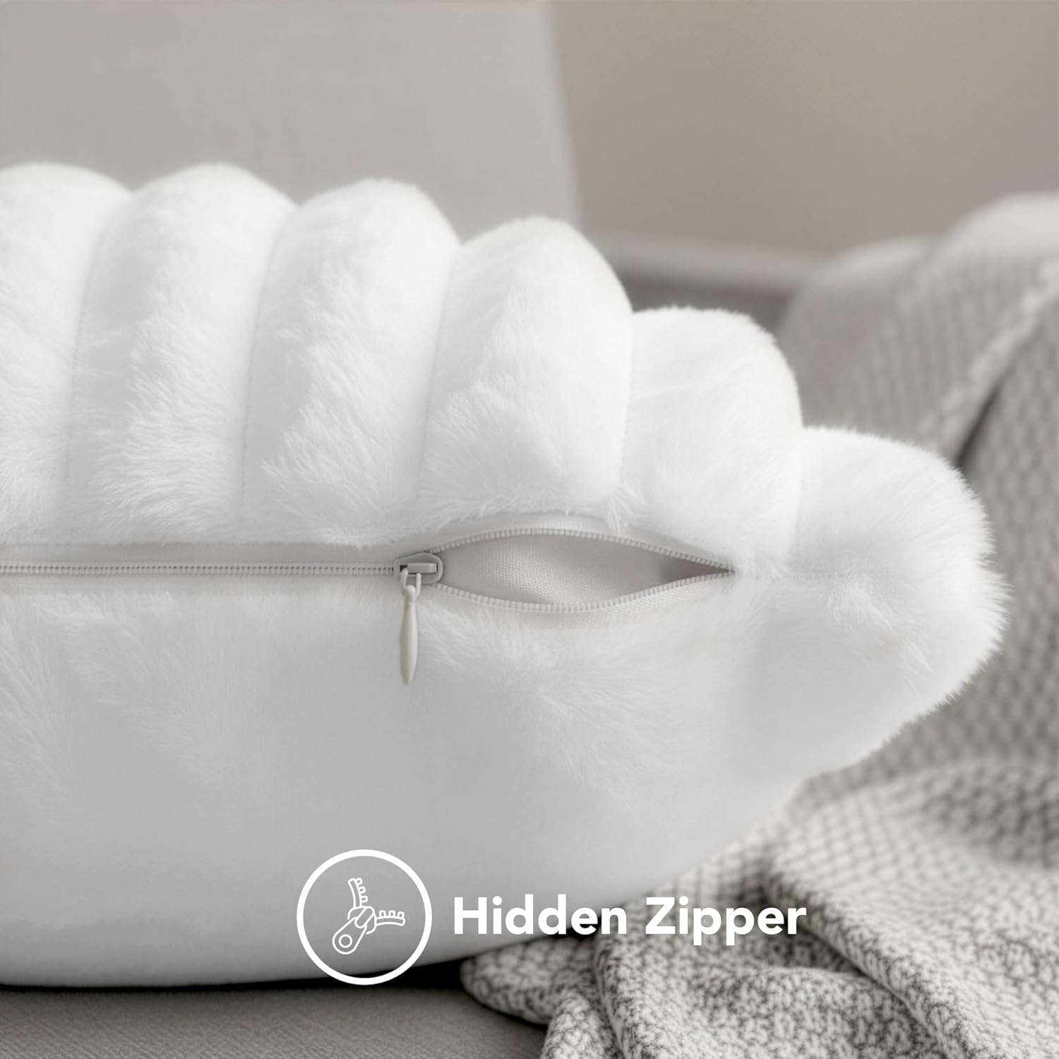 White Throw Pillow Covers 18 x 18 Set of 4, Cute Boho Throw Pillow Cover for Couch/Bed, Decorative Pillows Covers for Sofa/Bed, Accent Pillow Covers for Living Room, Rustic/Home/Room Decor - Image 2