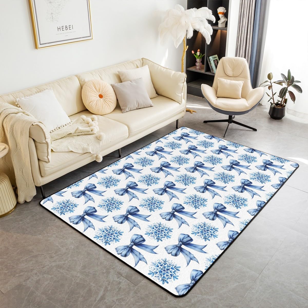 Tapis flocon de neige doux pour réchauffer le sol de la chambre