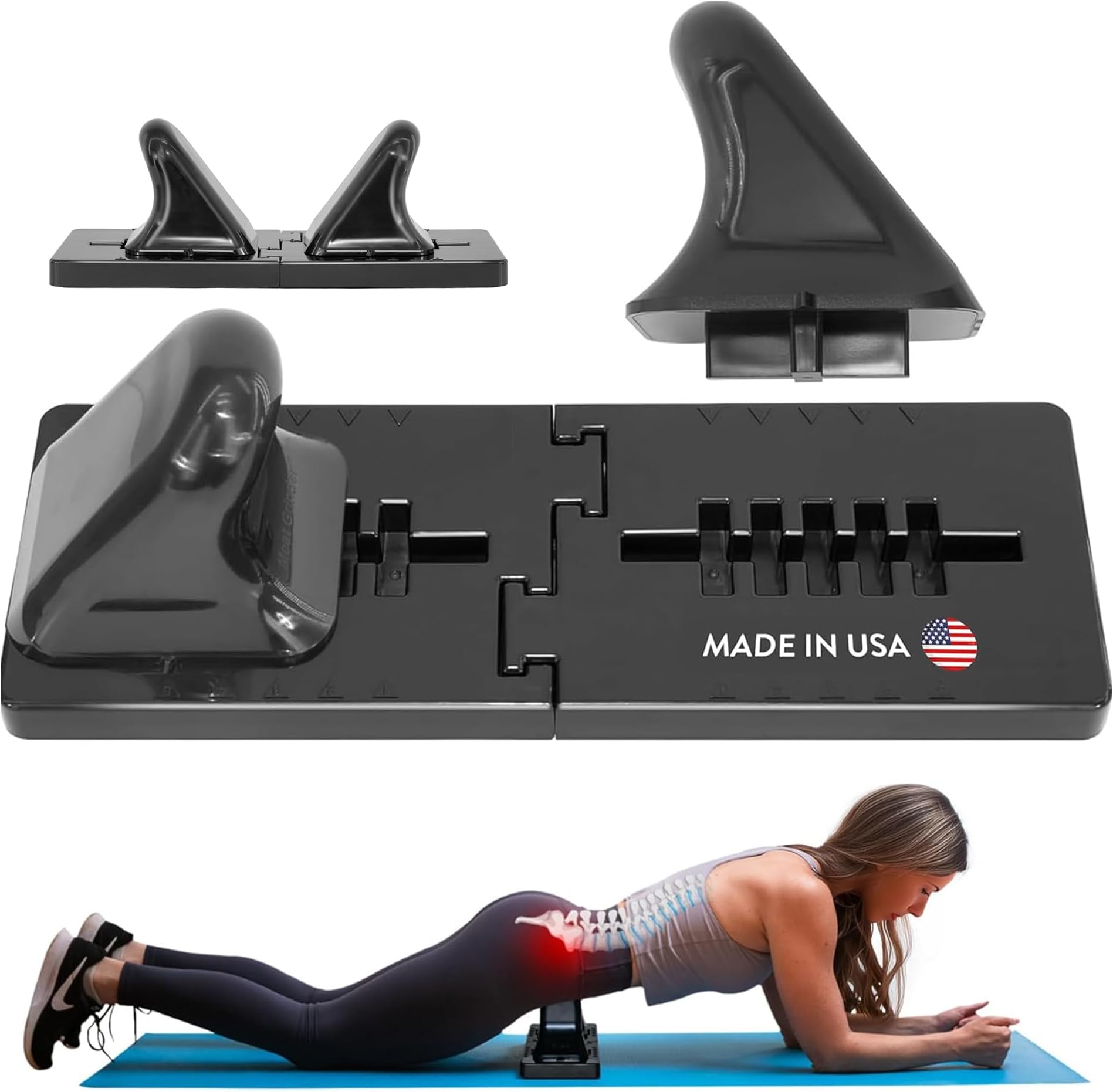 Thrival Wave - Fully Adjustable Psoas Muscle Release Tool with Thrival App for QL, Hip Flexor, Back, Hamstring, Glute, Iliacus, and Neck Pain - Trigger Point and Myofascial Release Tool - Carbon Black