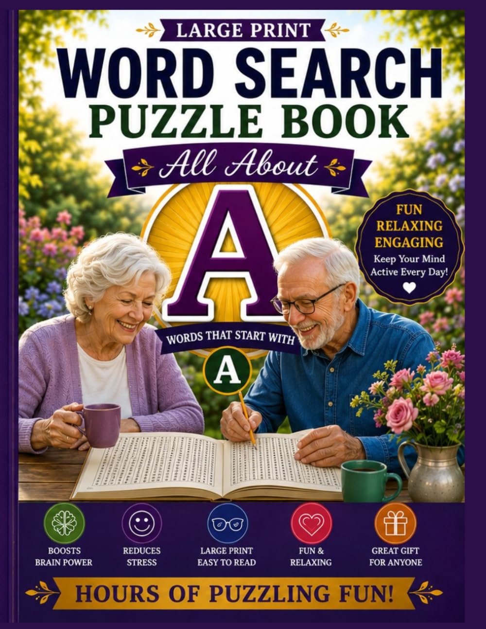 All About A: Large Print Word Search Puzzle Book for Seniors
