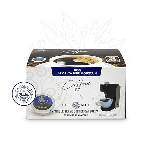 Cafe Blue - Café 100 Jamaica Blue Mountain cápsulas de café arábica prémium para preparación caliente y fría café jamaicano de tostado medio 12
