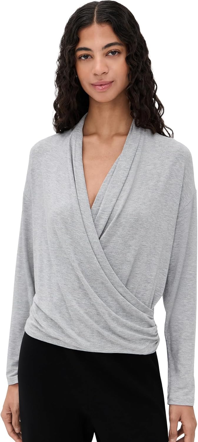 Vince Women's Relaxed Long Sleeve Fixed Wrap Top