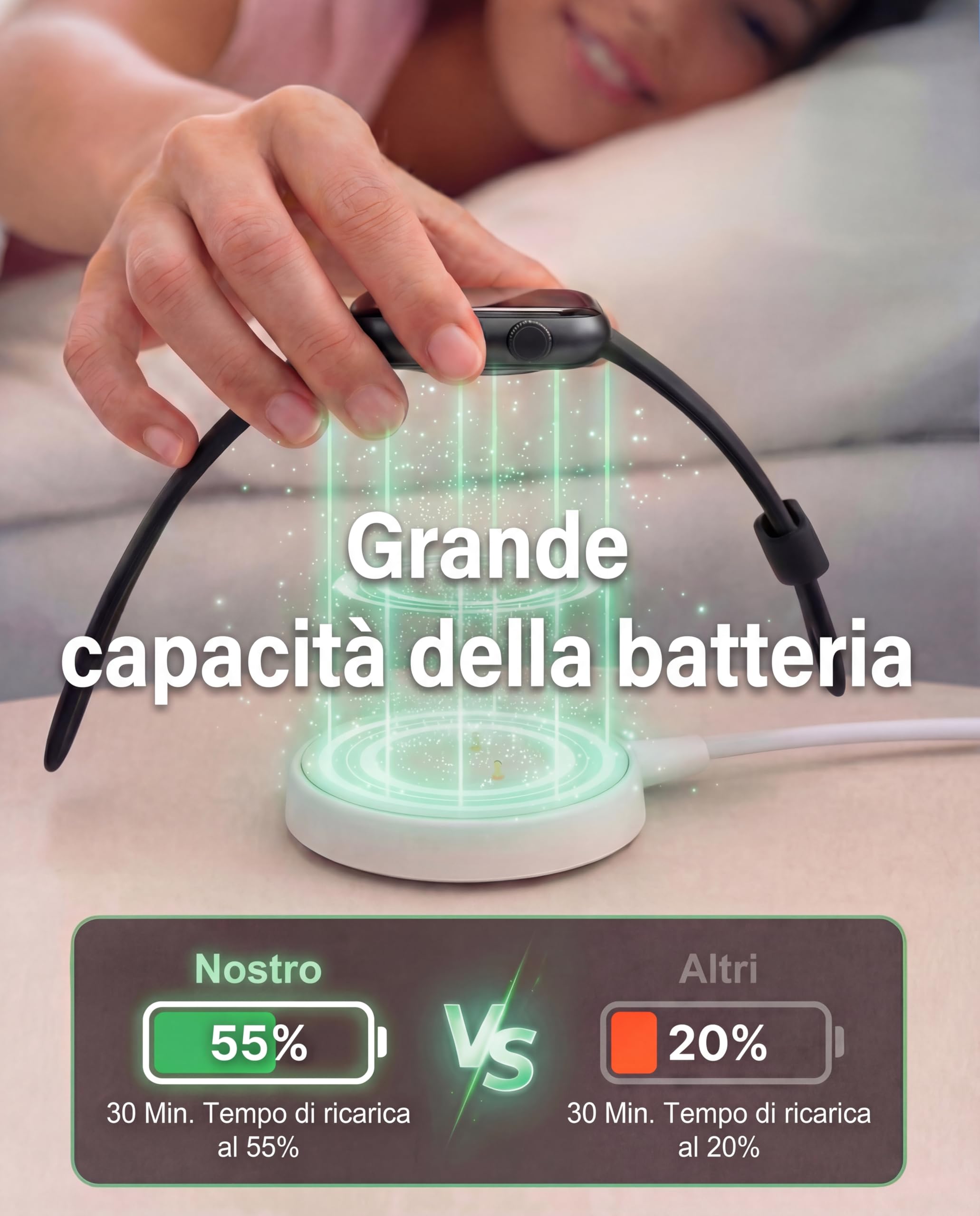 Smartwatch Uomo Donna, 1.83'' Orologio Smart Watch con Chiamata Bluetooth,Pressione Sanguigna/Cardiofrequenzimetro/Sonno,Contapassi,120+ Modalità Sportive,Impermeabile IP68 Fitness Tracker Android iOS