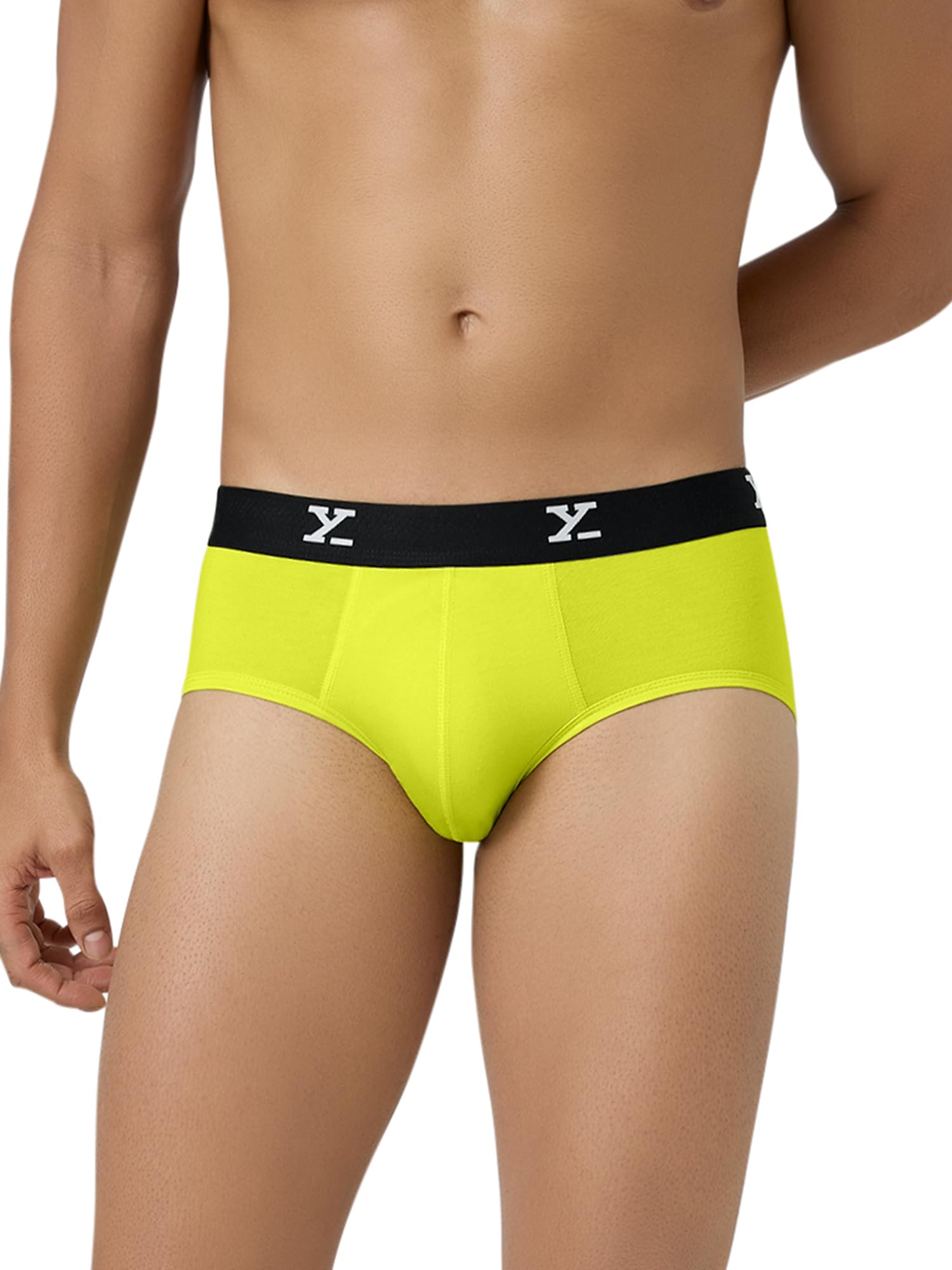 xyxx Men's Modal Brief (Pack of 1) (XYBRF05M_LIME GREEN_M)-picture-33