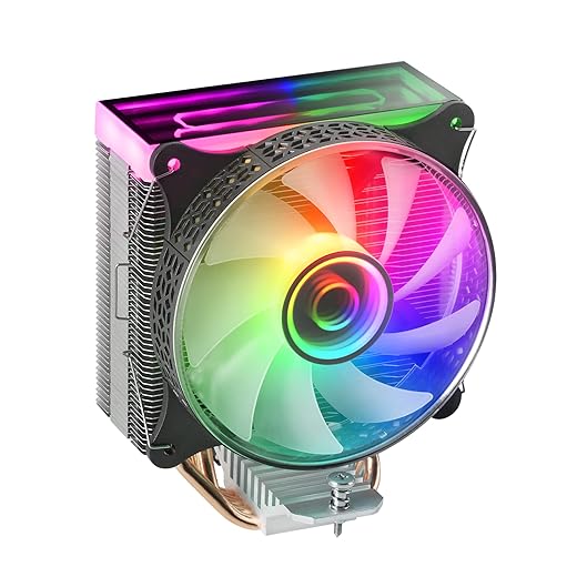 Mars Gaming Mcpu-Vr, Disipador Cpu, Doble Espejo Infinito Argb, 4 Heatpipes Hct, Tdp 180W, Ventilador Ultra-Silencioso Pwm 12Cm, Negro