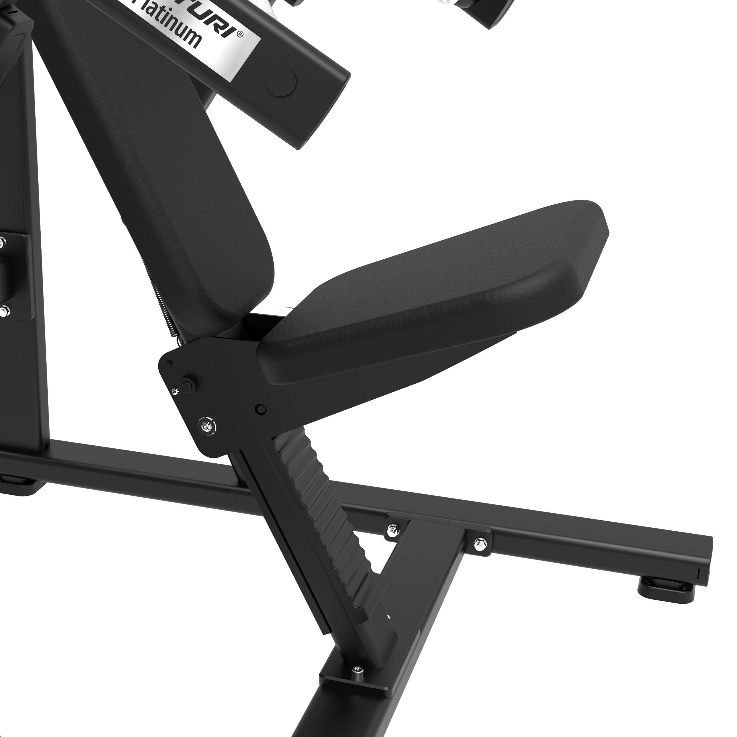 Tunturi Platinum Incline Chest Press Kraftstation – Fitnessmaschine für Brusttraining – Plate Loaded Homegym – 200 kg Maximales Gewicht – V-Serie