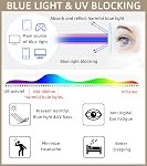 4-pack Blue Light Blocking Reading Glasses for Men Stylish Metal Readers with Spring Hinges Anti Glare/Eye Strain Uv Filter