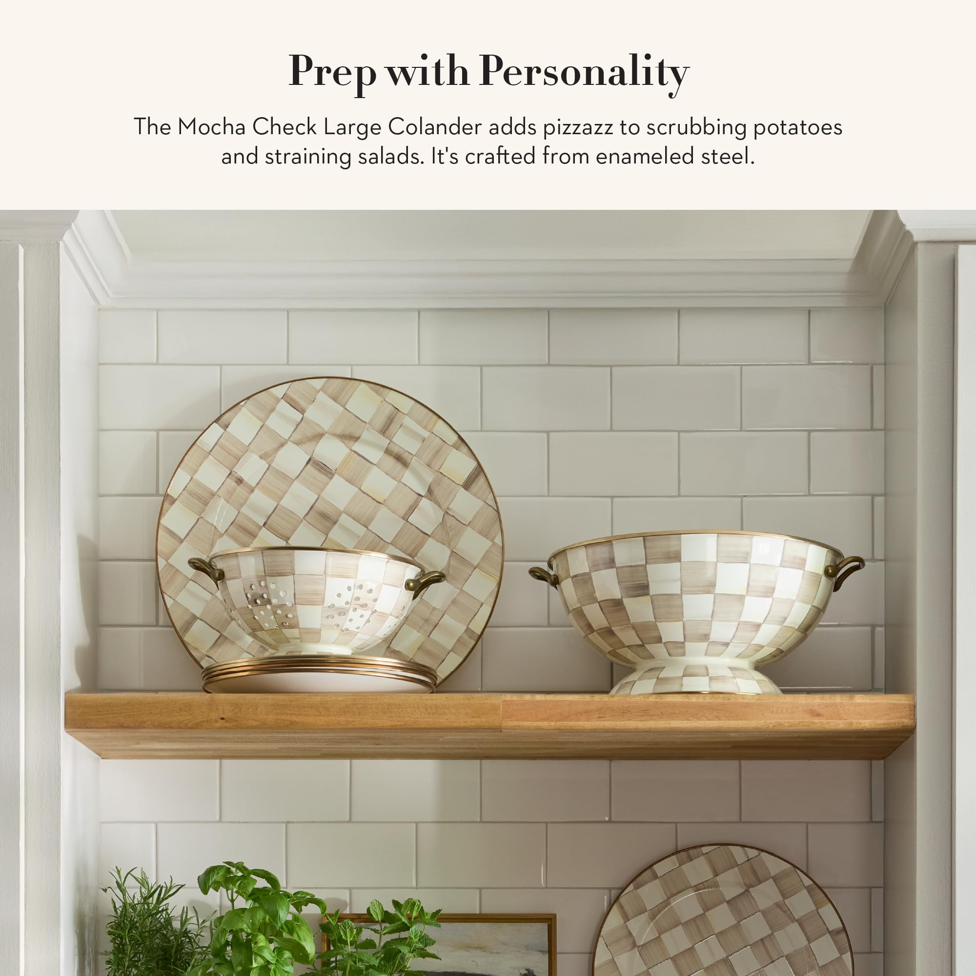 Amazon.com: MACKENZIE-CHILDS Enamel Colander, Decorative Kitchen