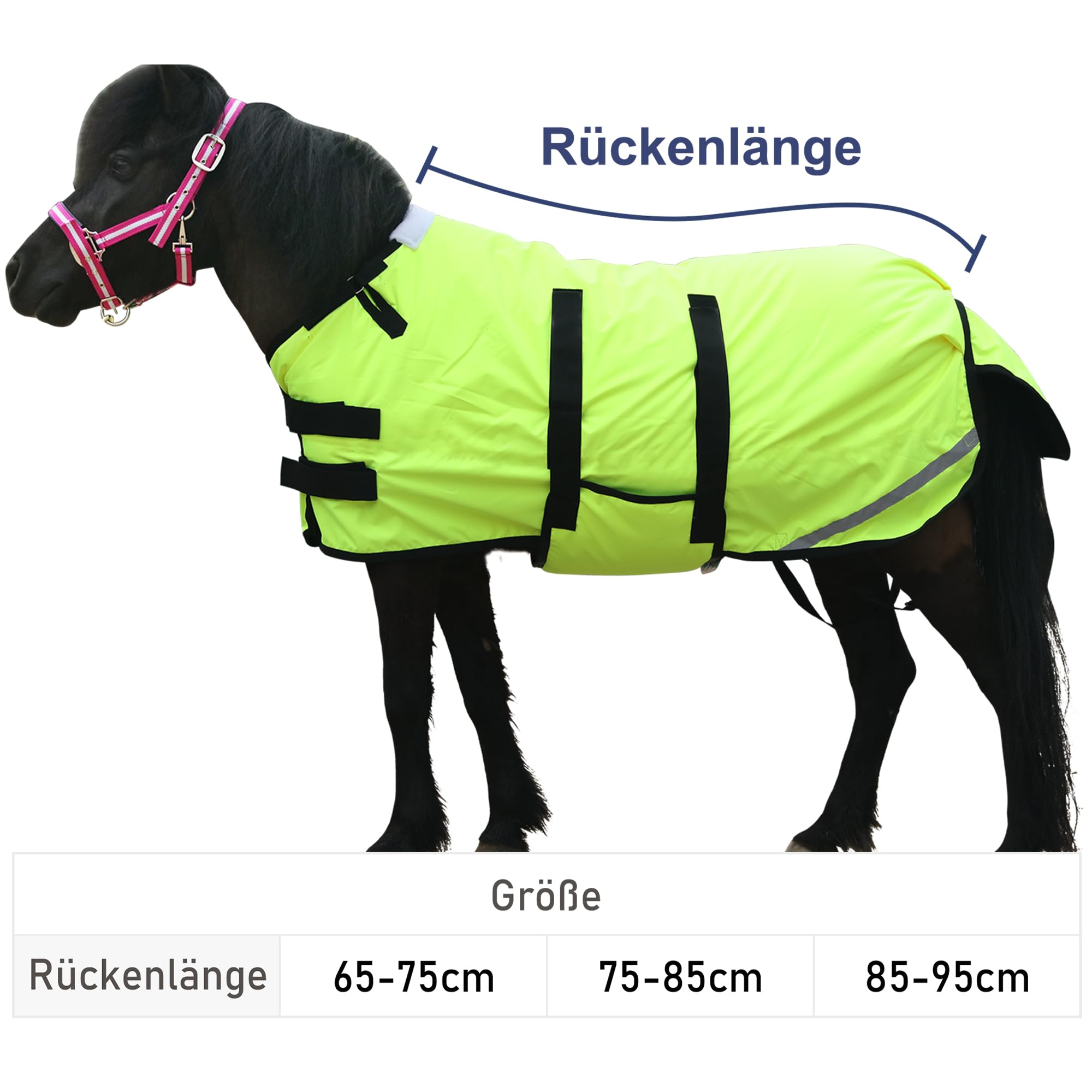 300D Pony/Shetty - Manta para caballo (relleno de 150 g/m², ligera, cálida, impermeable, transpirable y resistente al desgarro, para ponis, potros, caballos minicaballos, caballos enanos