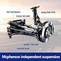 Vista 6 de Brazo de control delantero inferior de 10 piezas con juego de rótulas y kit de suspensión compatibles con Mazda 3 2004-2009, Mazda 5 2006-2014