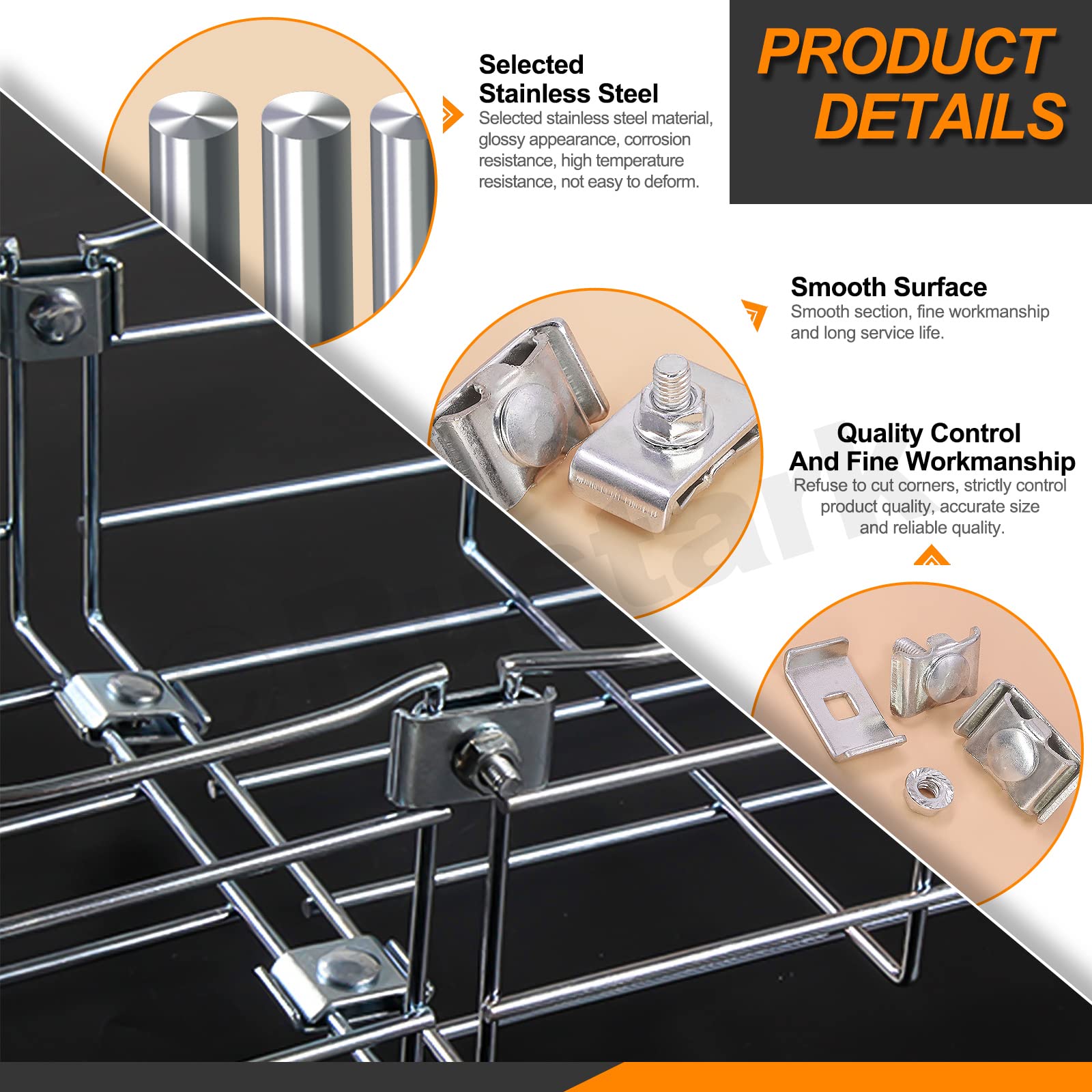 Prolinemax 100 Pc Gloss Black Gridwall Joining Connectors