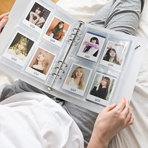 Miniatura 7 de Kpop - Carpeta para tarjetas fotográficas A5, carpeta de tarjetas fotográficas Kpop, 6 anillas, protectores de tarjetas, páginas pequeñas, libro de