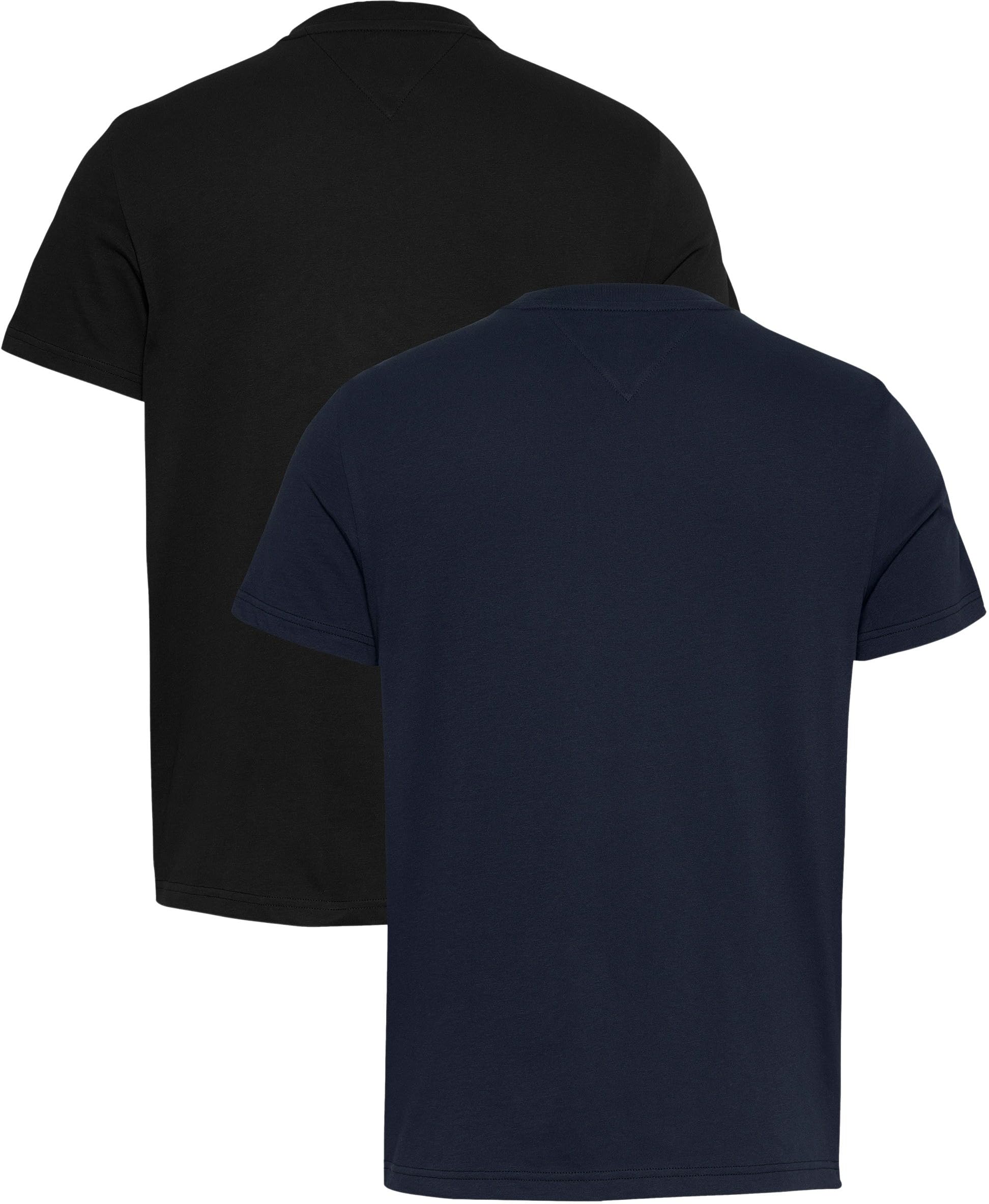 Tommy Jeans Camisetas de Manga Corta Hombre Pack de 2 Slim Mix tee con Cuello Redondo