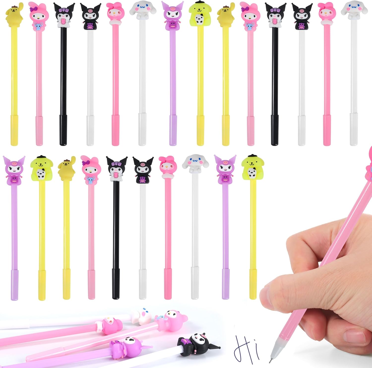 20 Pack Dinosaur Gel Ink Pens | Cartoon Animal Pens For School & Party Favors