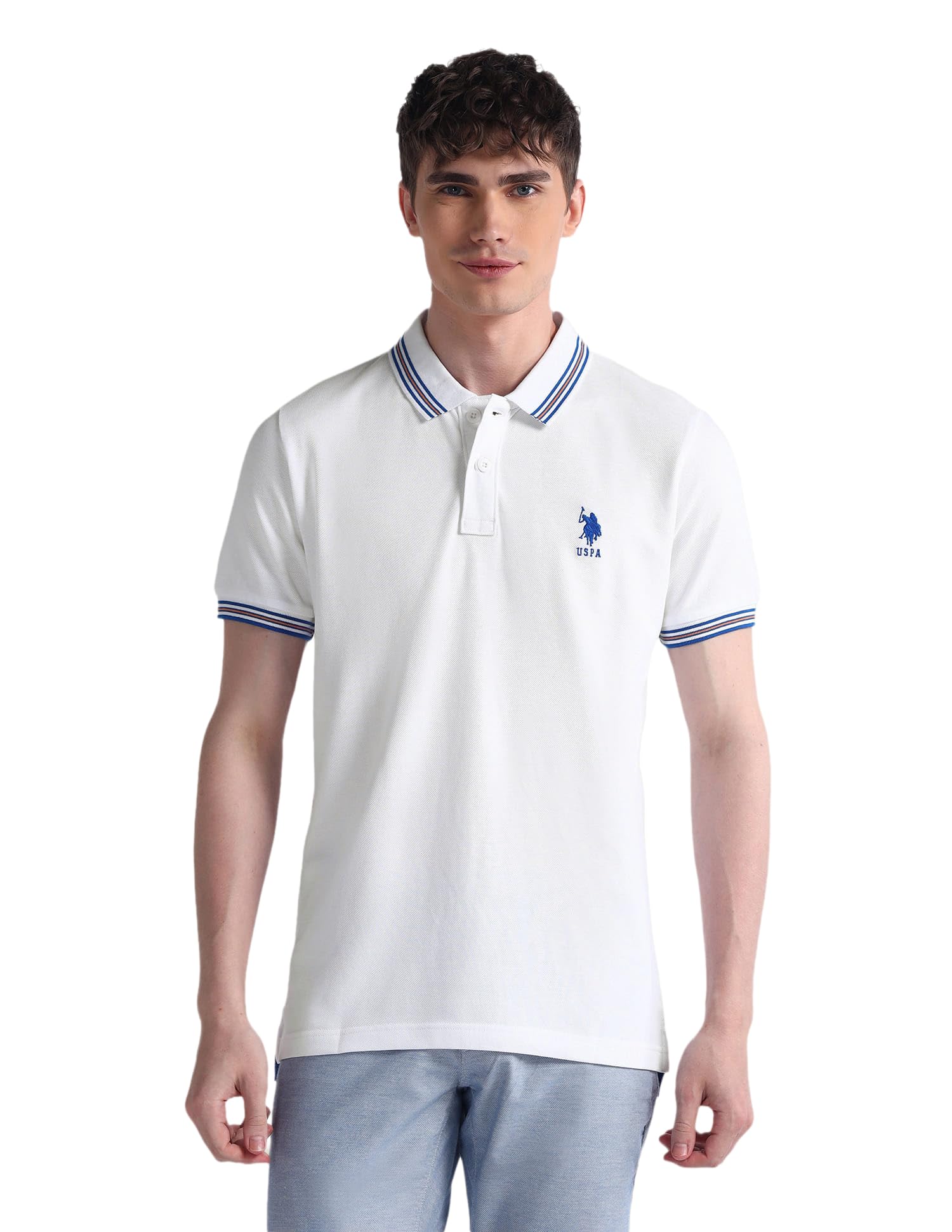 u.s. polo assn. Men's Solid Fitted Polo Shirt-picture-43