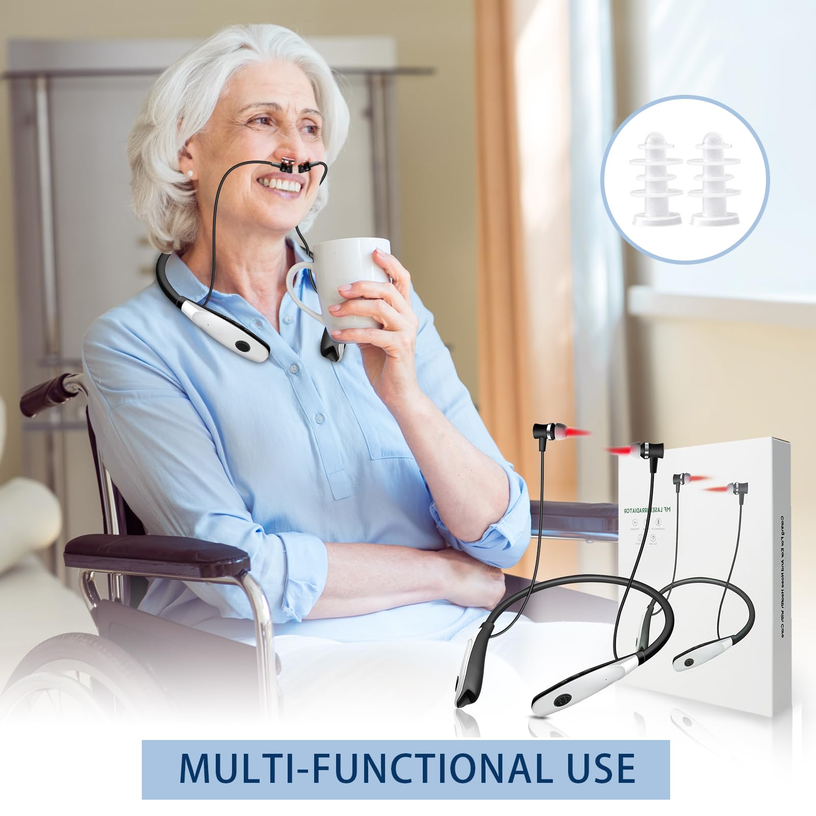 Red Light for Ear Plugs to Tinnitus Relief, 650nm Light for Ringing Ears & Ear Care - 5