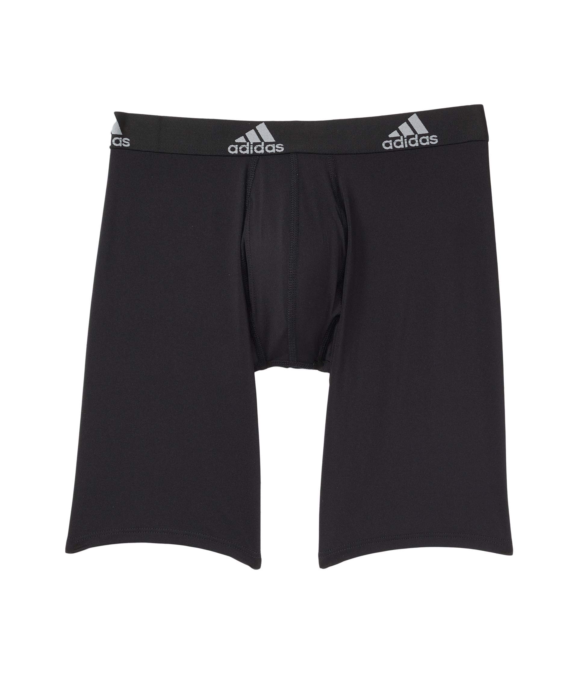 adidas mens Men's Performance 3-pack Long Boxer Brief Underwear (pack of 3)