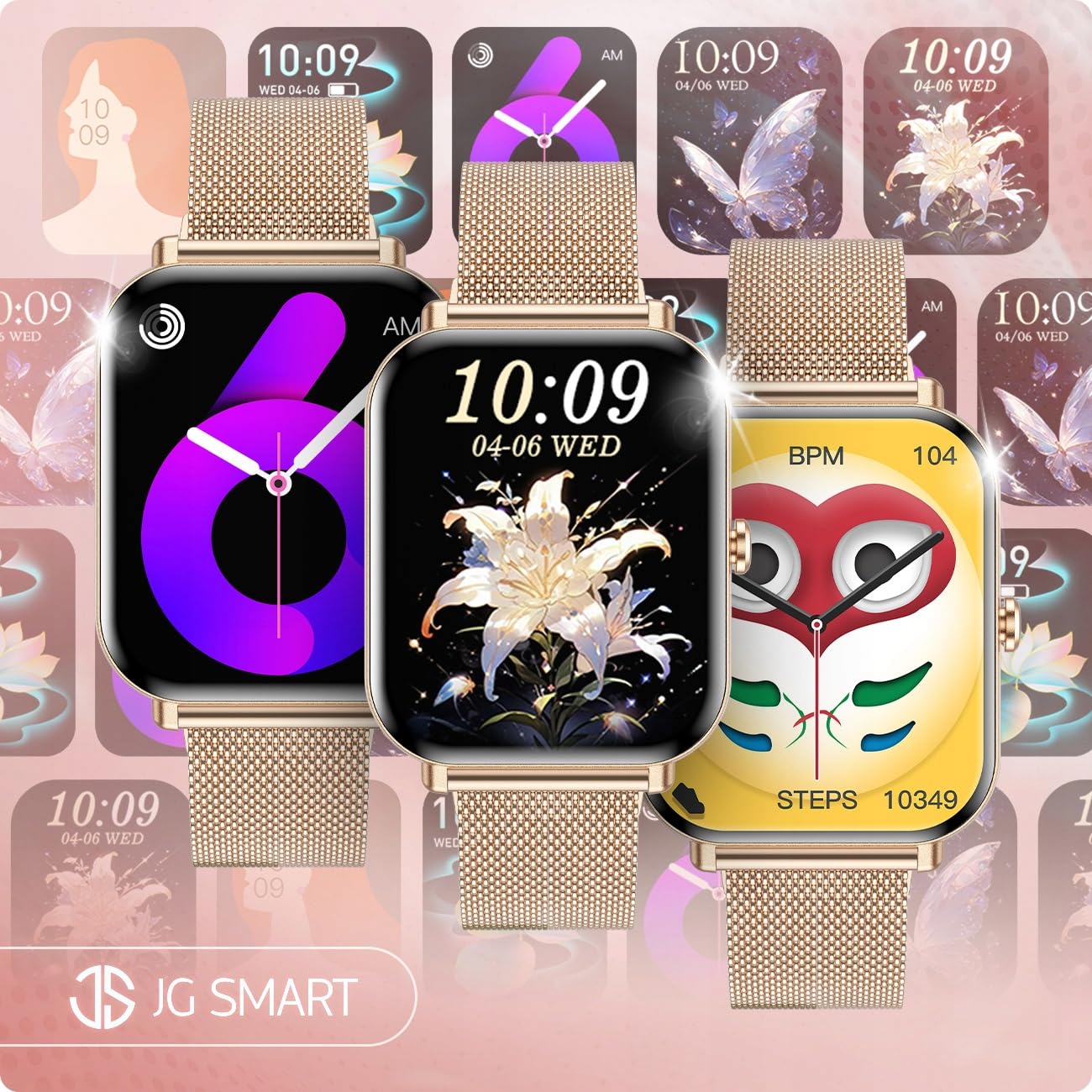 SMARTWATCH ZEGAREK DAMSKI PL MENU ROZMOWY WODOODPORNY POWIADOMIENIA PREMIUM