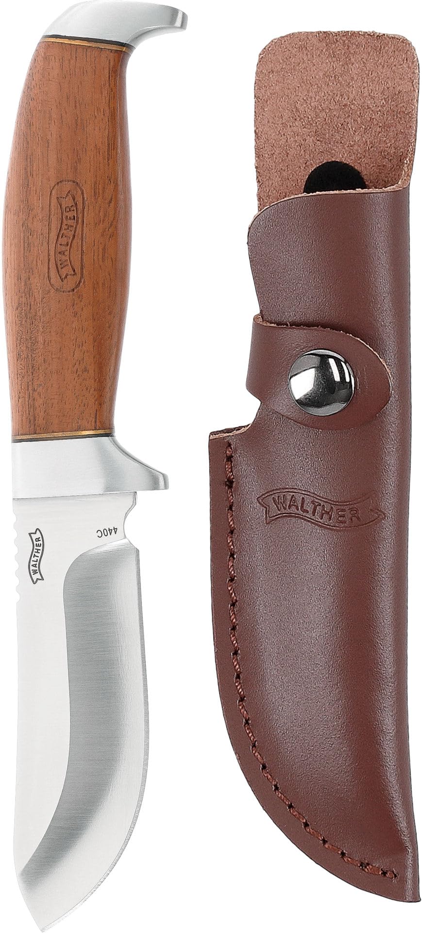 Walther Taschenmesser Premium Skinner, feststehendes Jagd Messer, 440C Stahl, ideal für Outdoor Aktivitäten