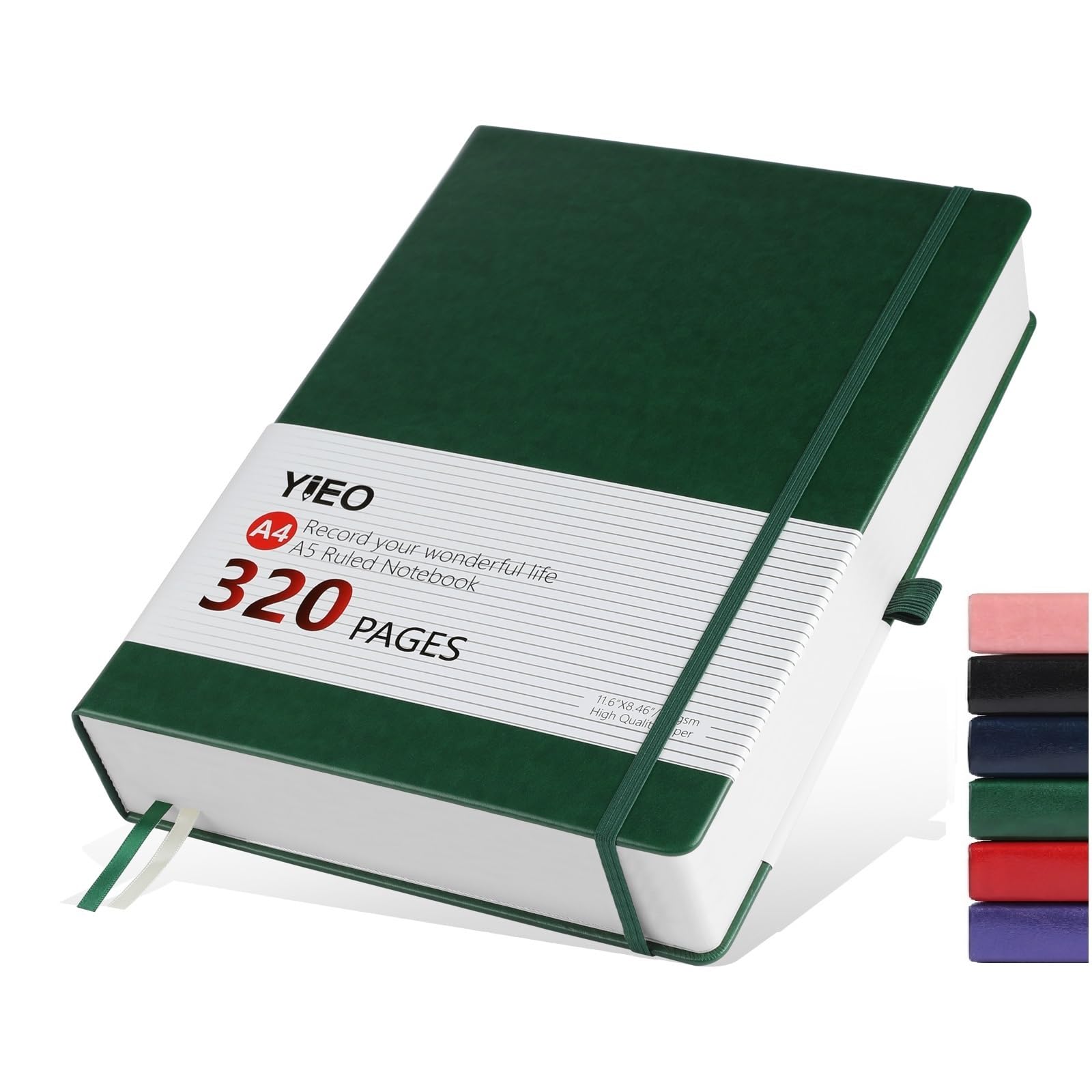 Notebook A4, Thick A4 Notebook Hardback Journal Notebook 320 Pages 100GSM A4 Lined Note Book
