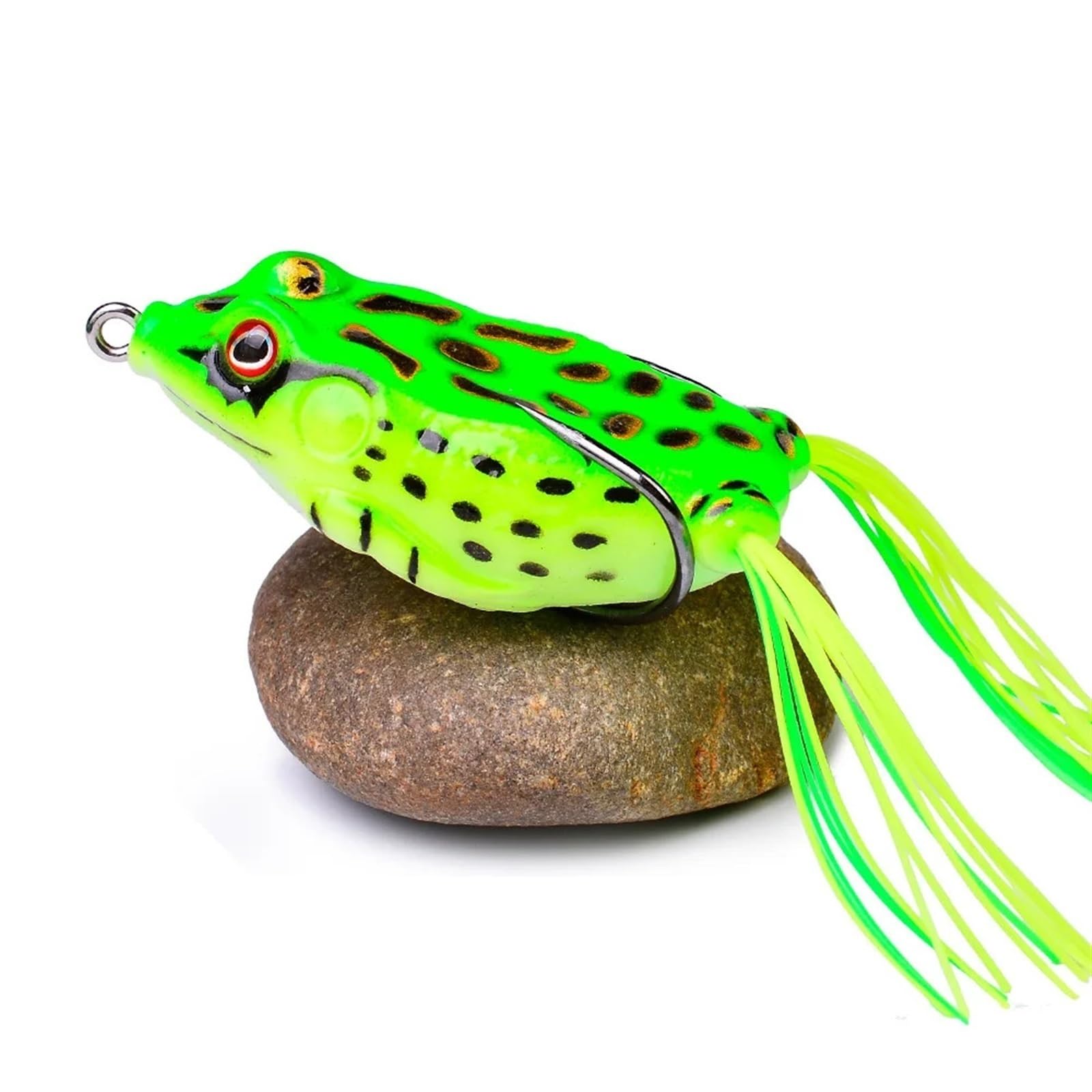Leurre de Grenouille en Plastique Souple, appât Artificiel avec hameçons, Rayon de Surface, Yeux artificiels 3D