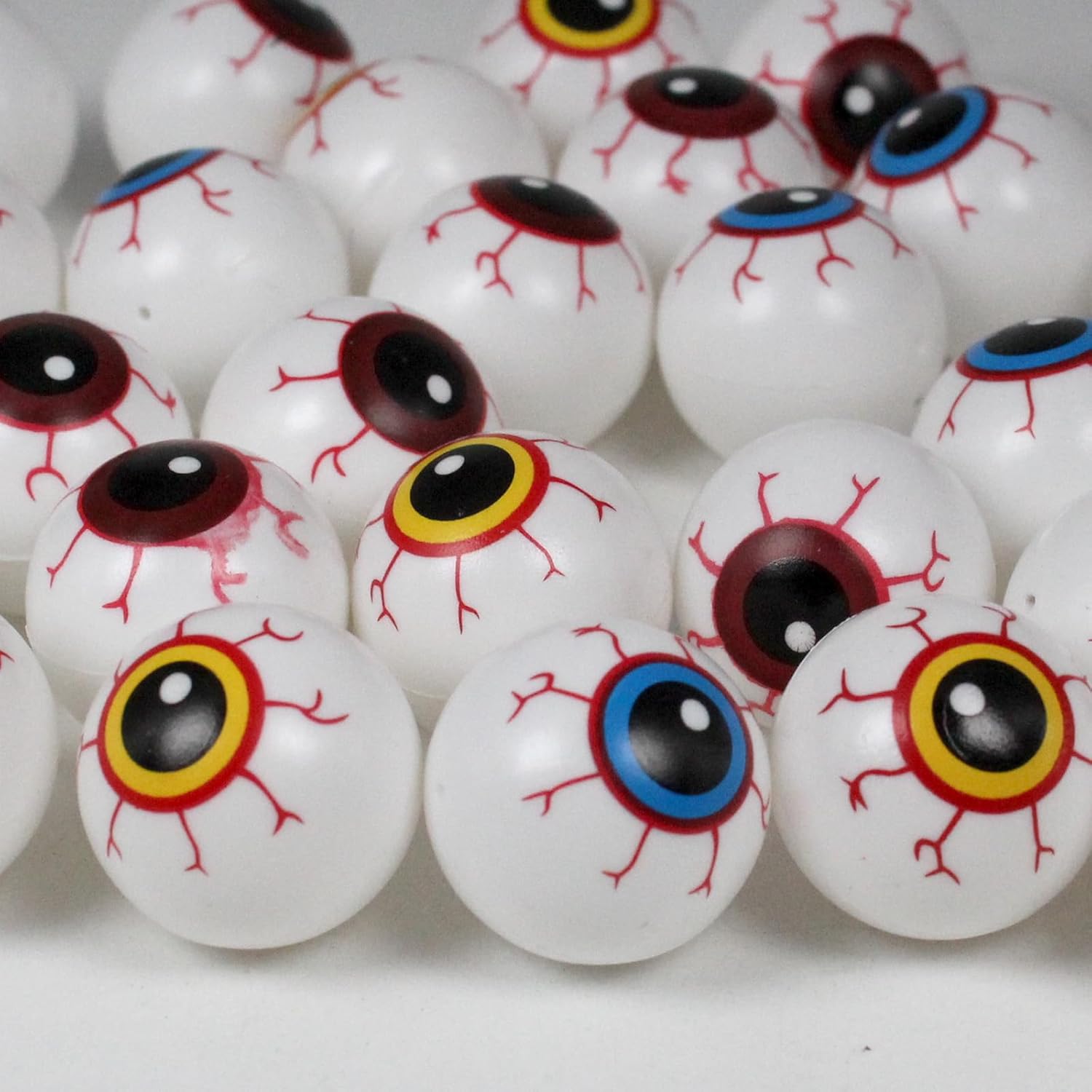 30PCS 1 Inch Plastic Halloween Eyeballs - Fake Eye Balls for Kids, Halloween Party Favors, Goody Bag Fillers & Terror Decor Props