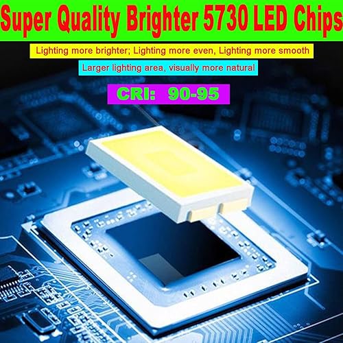 Miniatura 5 de Tira de luces LED, DC12V 5m16.4ft regulable SMD 5730 (5630 actualizado) Super brillante 600LEDs 28000LM tira de luces LED no impermeable, 2 veces