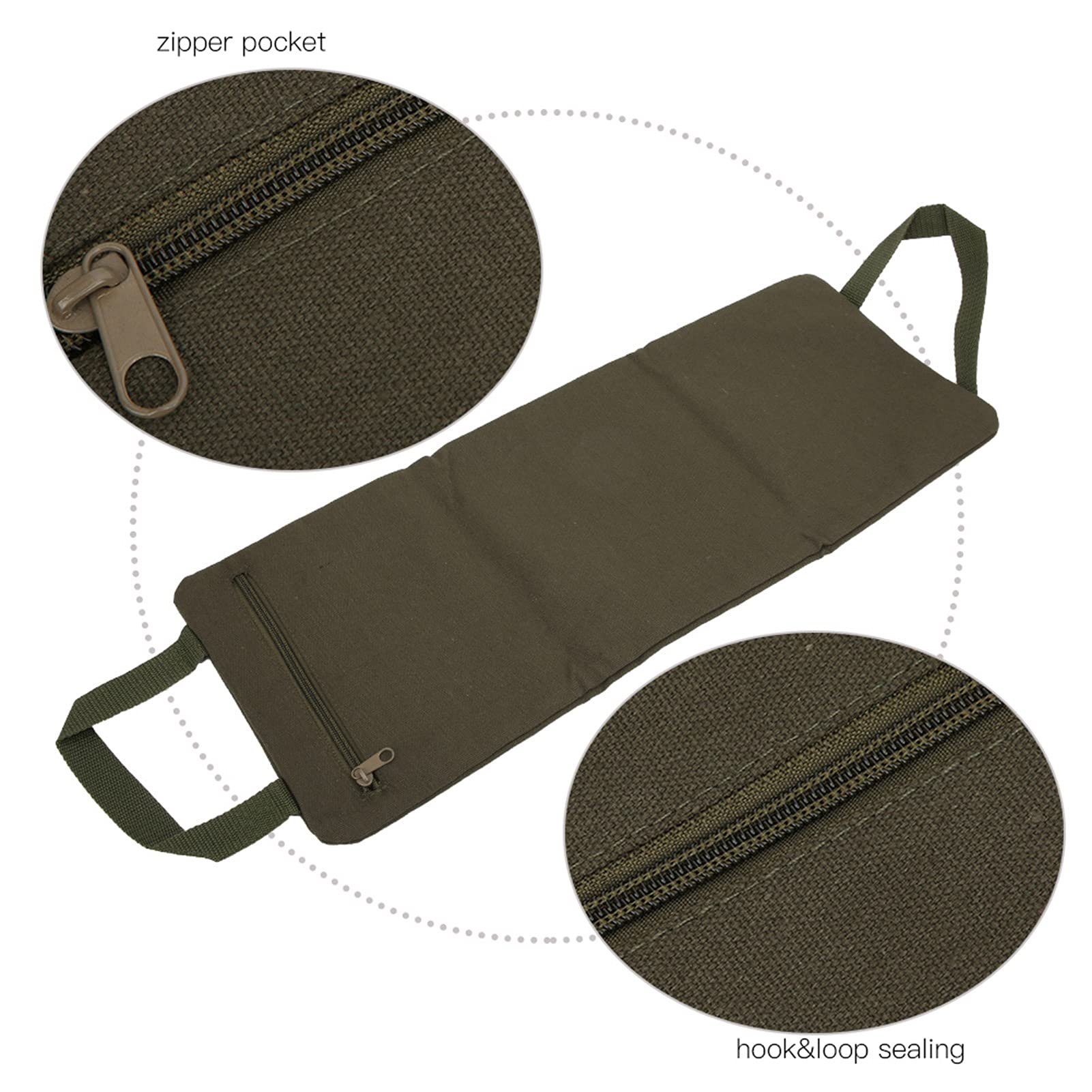 Sac De Sable Lesté Pour Yoga Et Pilates - Poids Réglable, Lavable, Poignée Robuste, Vert Militaire
