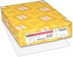 Neenah Classic Linen Premium Paper, 8.5 x 11, 24 lb/89 gsm, Avon Brilliant White, 97 Brightness, 500 Sheets (05231)