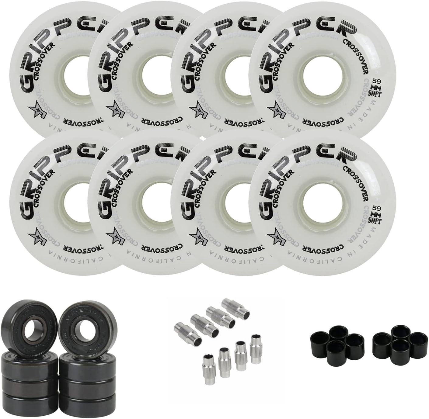 Labeda Gripper Roller Hockey Wheels, Hybrid Ceramic Bearings, Choose Color Size
