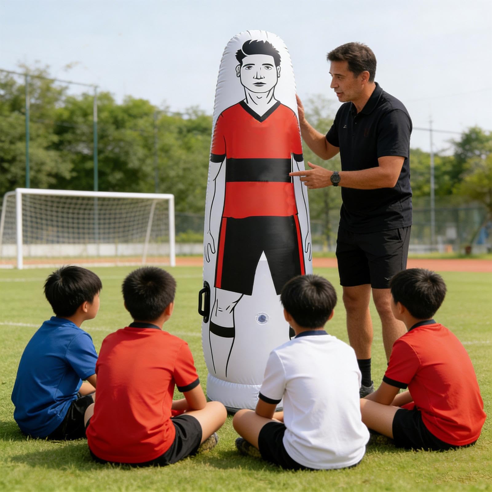 Difensore Di Calcio Gonfiabile Pratica di Agilità con PVC Robusto ad Alta | Muro Di Allenamento Per Portiere E Difensore Di Calcio Per Adulti Appassionati Principianti Ragazzi