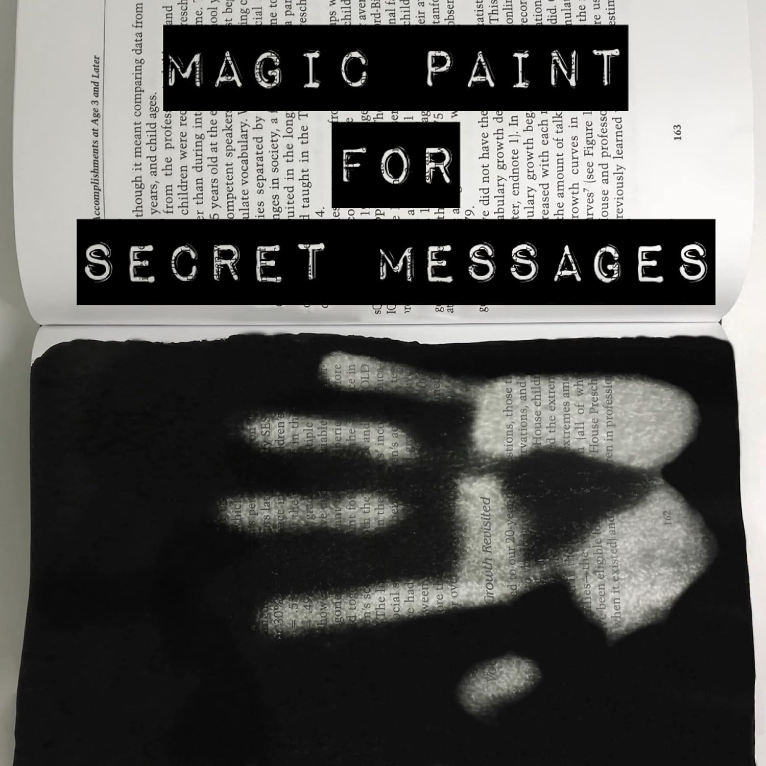 Black to Colorless Color Changing Magic Paint Activated by Body Heat Thermochromic Paint Temperature responsive for Secret Messages Gender Reveal Escape Room props Magic Tricks