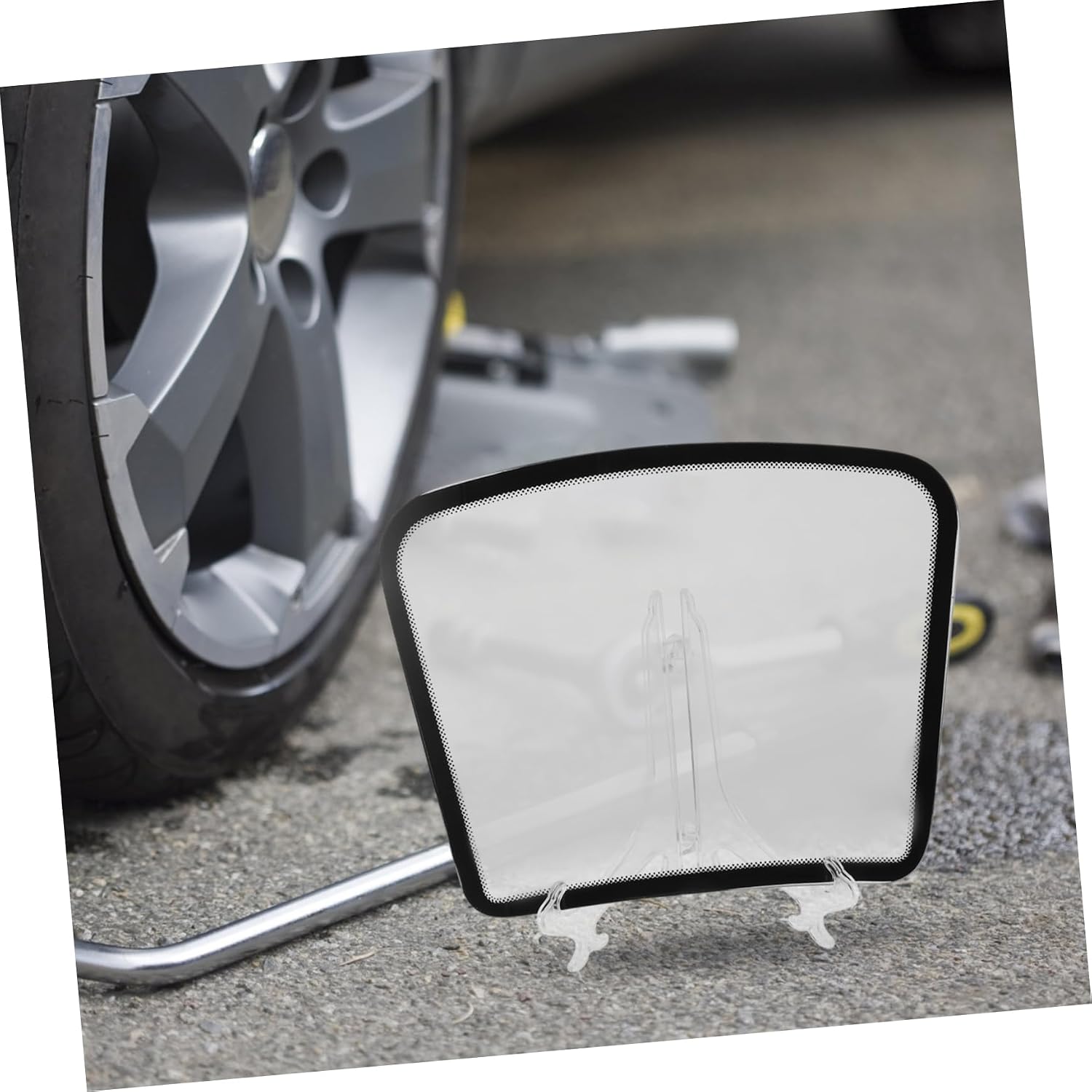 Windshield Display Model for Automotive Film Samples Static Cling Sticker Showcase with Stand Space-Saving Scratch-Resistant Design for Testing and Demonstration