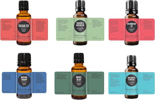 Miniatura 9 de Edens Garden Juego de 6 aceites esenciales para dolores y dolores, 100% puro, grado terapéutico, mezclas naturales de aromaterapia para dolor de