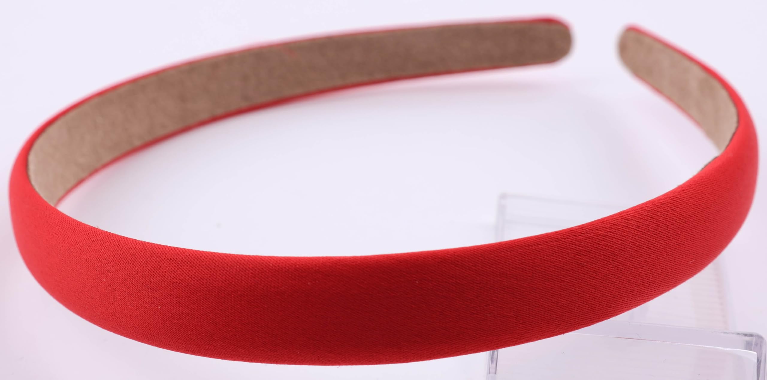 Mytoptrendz 2 PCS Plain Alice Headband Plain Thin Non-Slip Grip Hair Bands Satin Fabric Covered Hoop Headbands for Children and Adults Basic Accessories 15mm (Red) - Image 2
