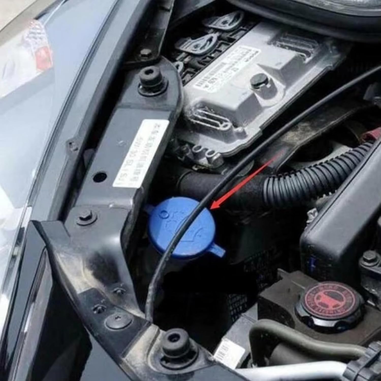 Car radiator cap Compatible With Peugeot For 307 206 408 308 207 Car Windshield Wiper Washer Fluid Reservoir Cover Water Tank Bottle Cap